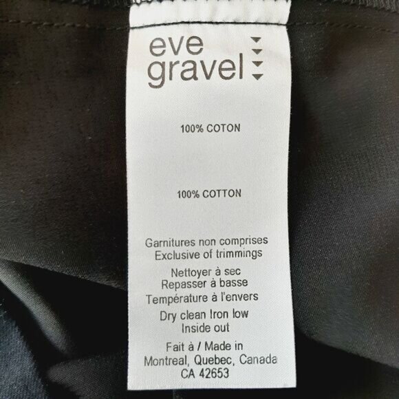 EVE GRAVEL Contrast Collar Peplum Sheath Dress Floral Embroidery B&W Sz L - Picture 16 of 16